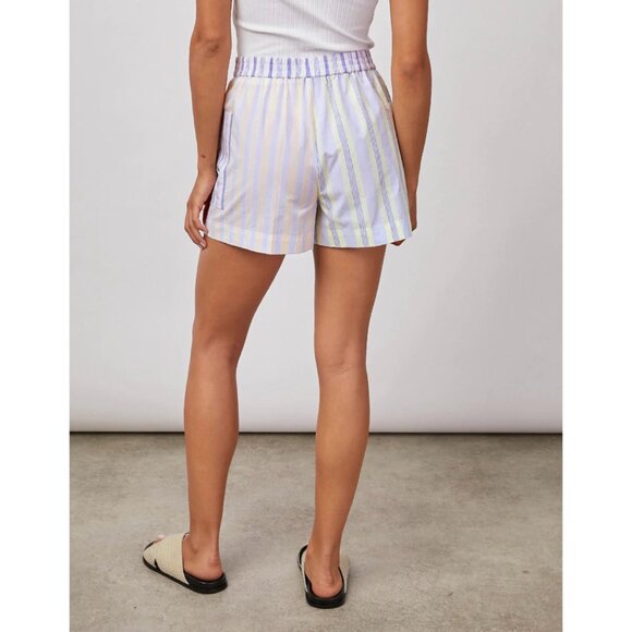 Rails Striped Poplin Multicolor Elastic Waist Boxer Shorts Pastel Size Large - Picture 2 of 10